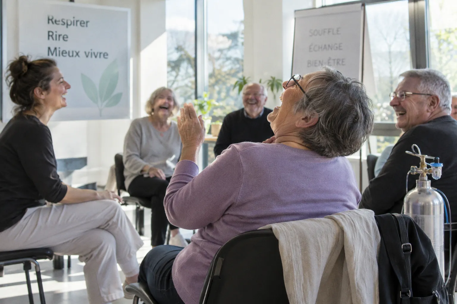 Laughter therapy can help people with COPD breathe more easily
