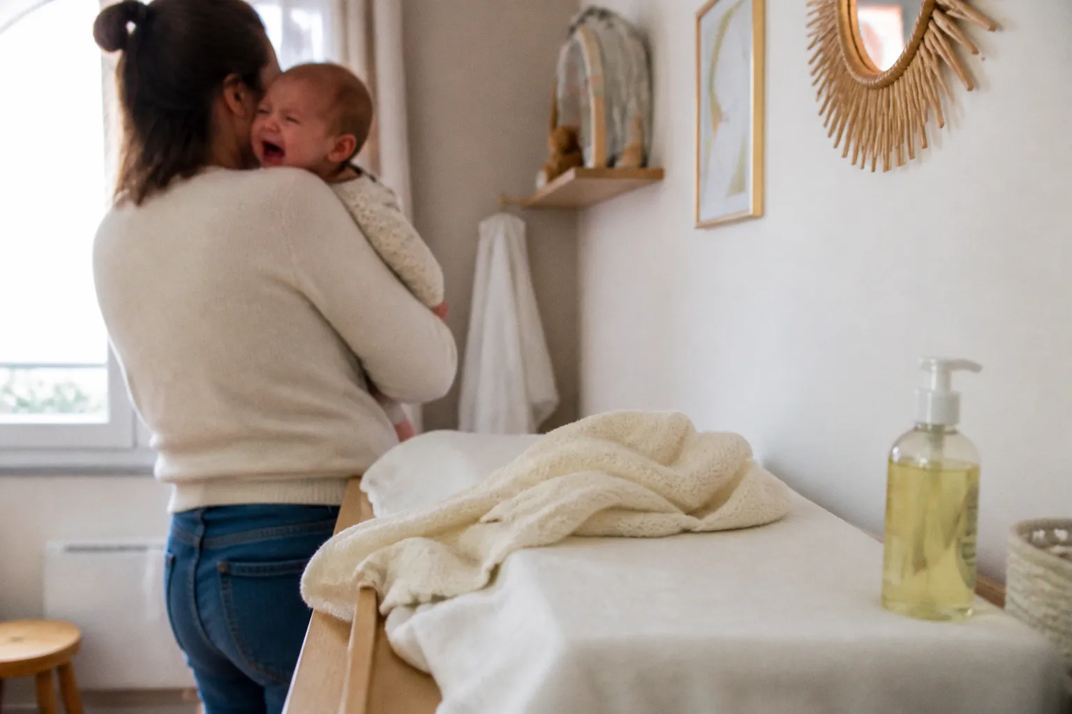 Massage bébé : l'erreur de masser un nourrisson qui pleure