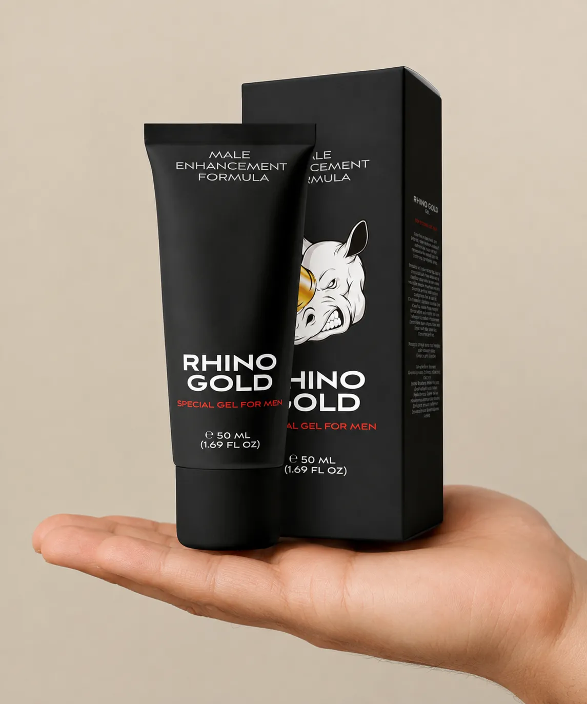 Rhino Gold Gel — le produit en main