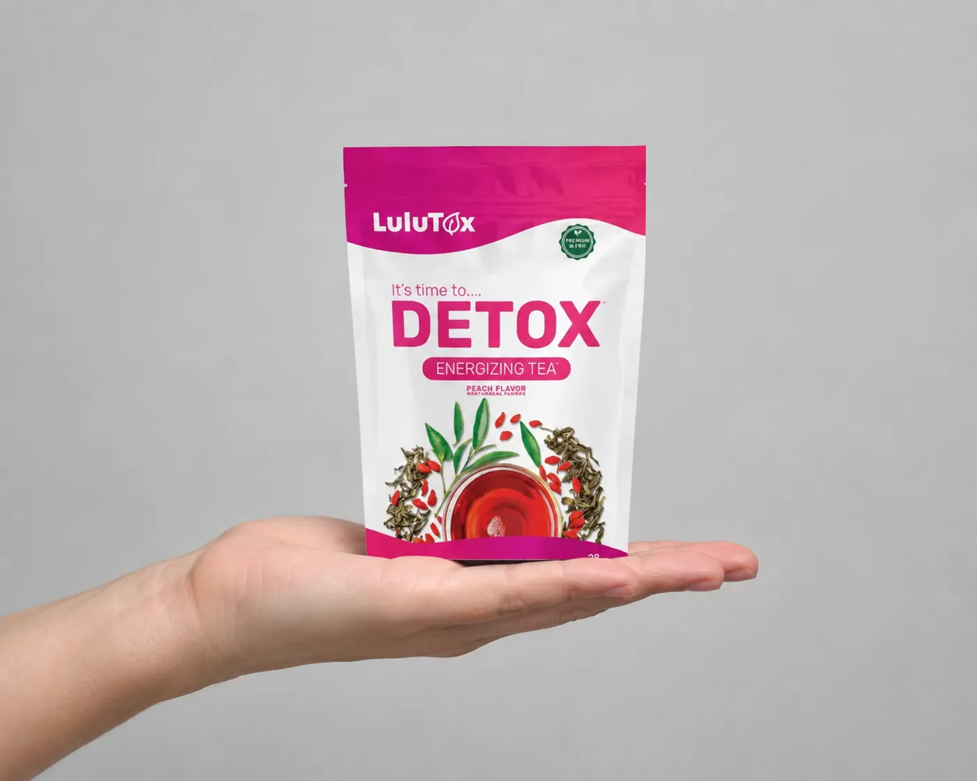 Lulutox Detox Tea HCTC — le produit en main