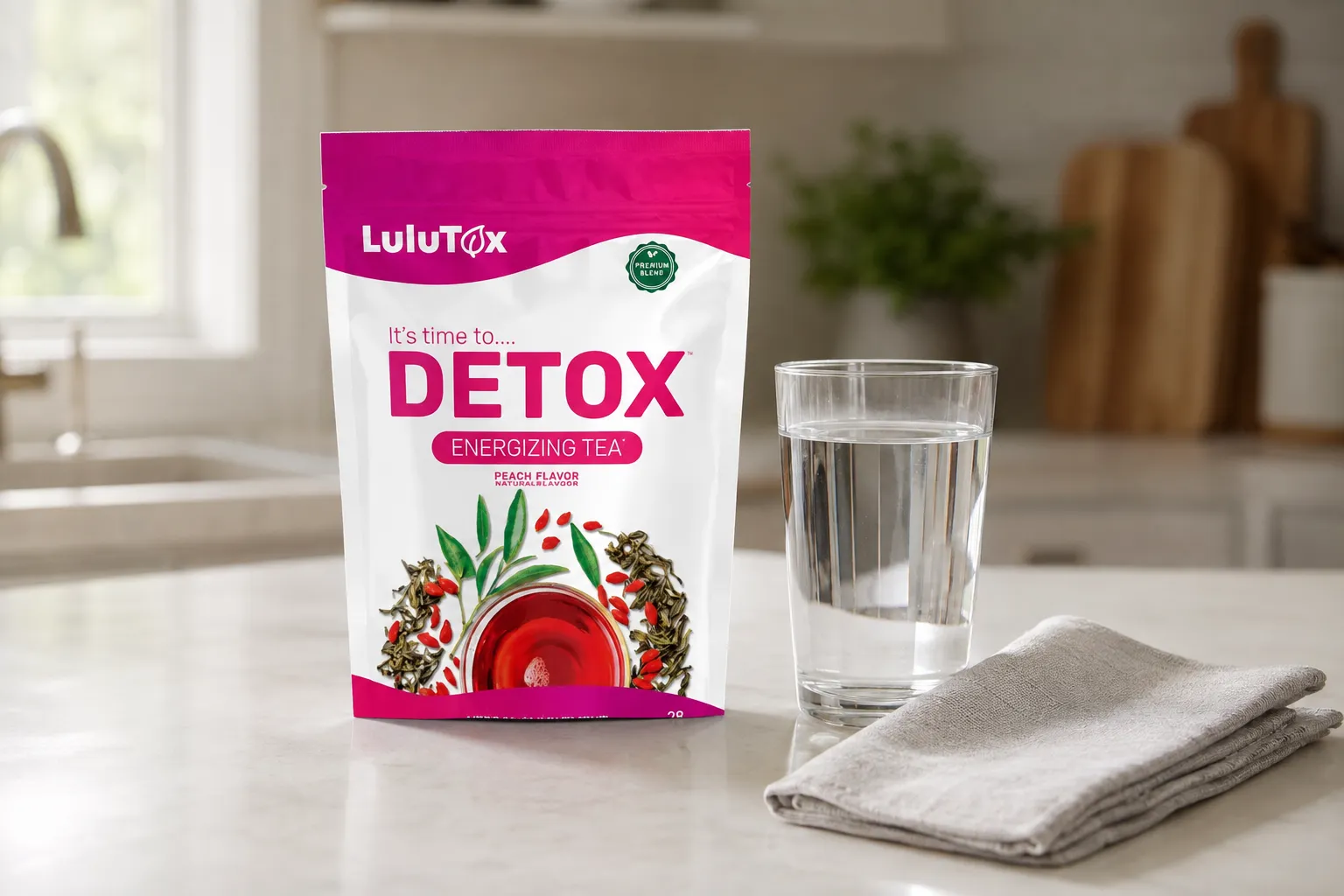 Lulutox Detox Tea — le produit au quotidien
