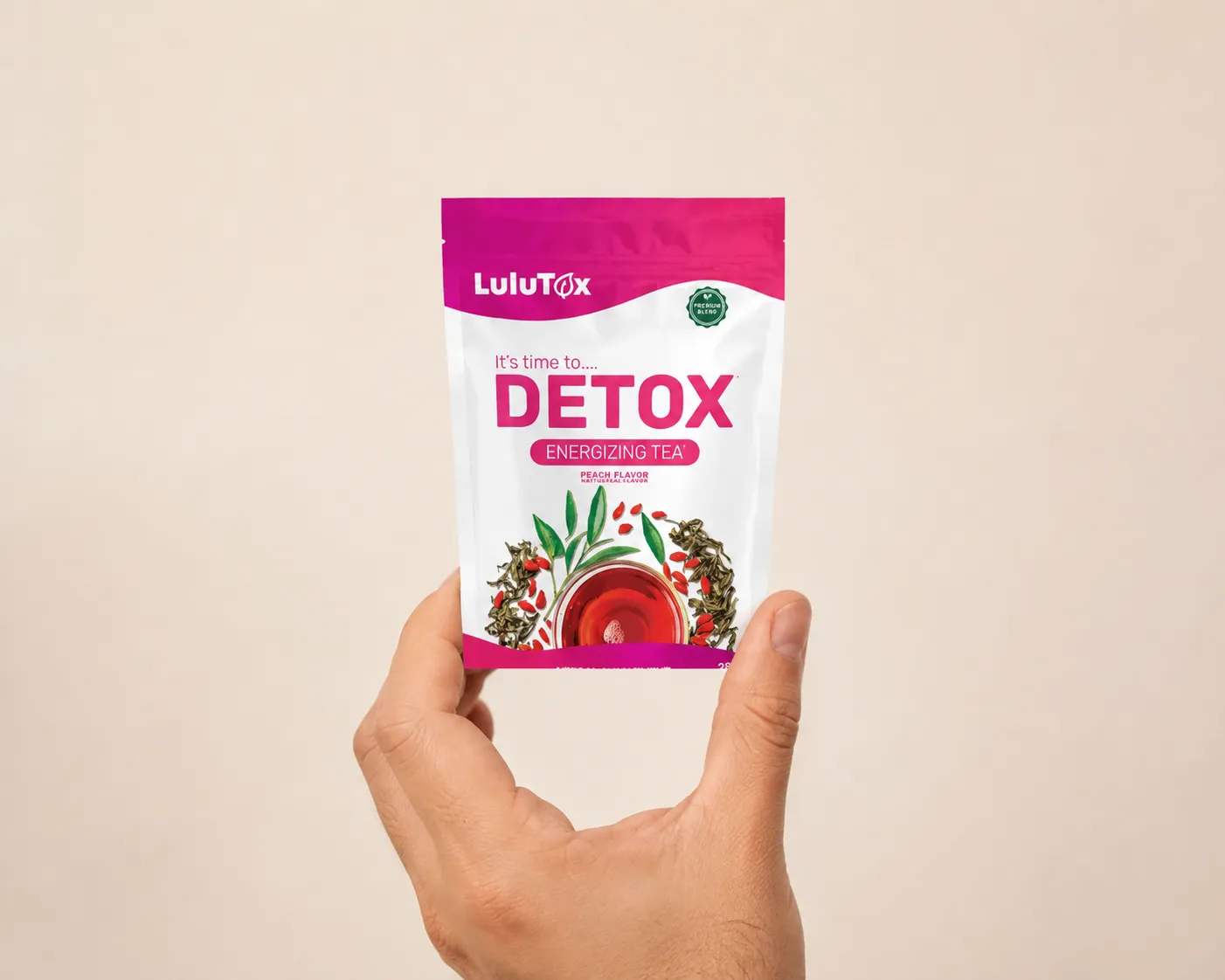 Lulutox Detox Tea — le produit en main